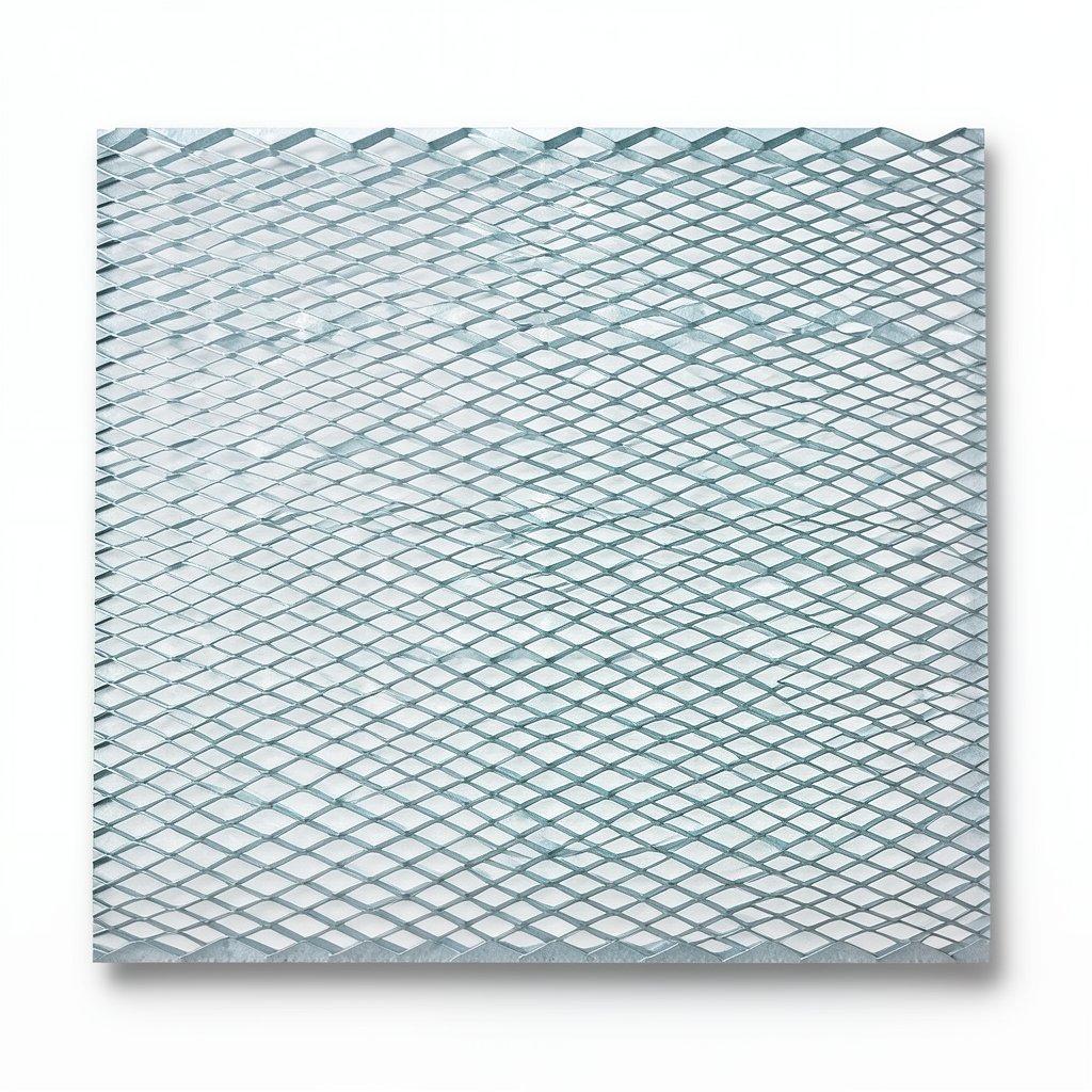 Galvanized Steel Expanded Metal Mesh Thickness 1.7 mm Width 2.44 m Length 7 m