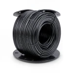 سلك نحاس مصمت احادى النواة معزول PVC 70º مقاس 1 مم² 300/500 فولت 300 قدم أسود | شركة الفنار
