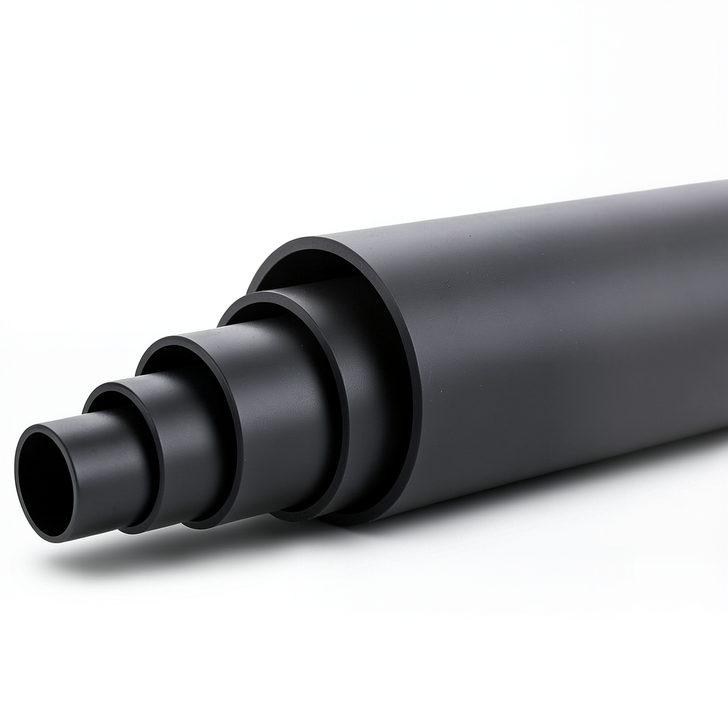 HDPE Pipe Pressure 3.2 Bar PE 100 Size 180 mm SDR 41 Black