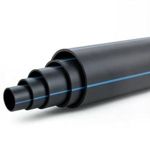 مواسير HDPE ضغط اسمي 3.2 بار PE 100 قطر خارجي 200 مم SDR 41 لون أسود
