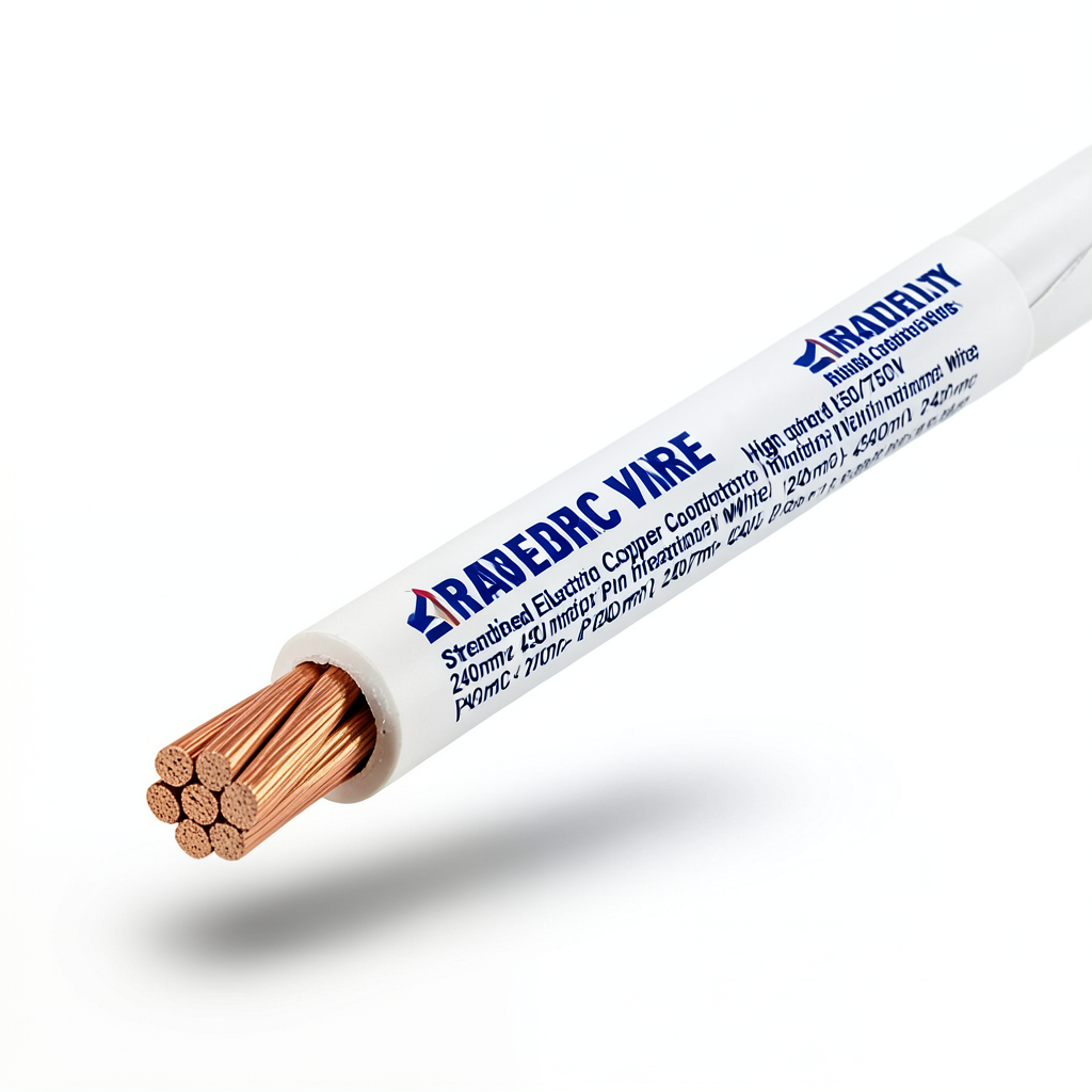 سلك كهرباء مجدول 240 mm2 450/750 V موصل نحاس عزل PVC لون أبيض | مجموعة كابلات الرياض