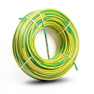 Single Core Solid Copper Cable PVC 70 ºC Insulation 0.75 mm² 300/500 Volt 300 Feet Yellow with Green | Al Fanar