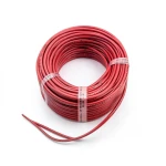 سلك نحاس مصمت مقاوم للحراره احادى النواة عزل PVC 90º شركة الفنار مقاس 2.5 مم² قطر 3.4 مم 450/750 فولت طول 300 قدم لون احمر