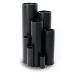 HDPE Plastic Pipe Pressure 6.3 Bar PE 100 180 mm OD 6.9 mm Thickness Black
