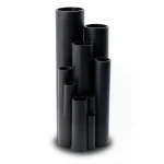 HDPE Plastic Pipe Pressure 6.3 Bar PE 100 200 mm OD 7.7 mm Thickness Black