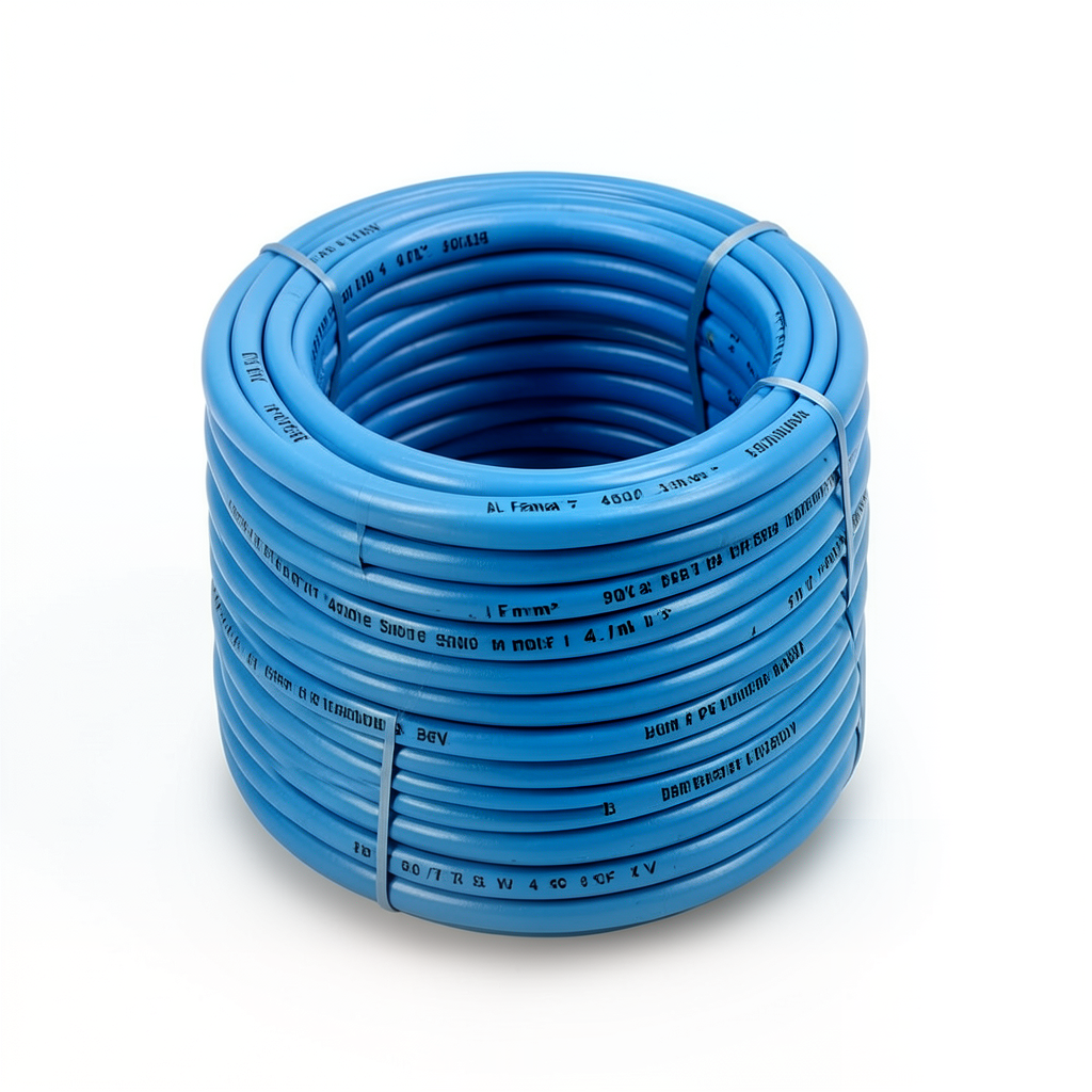 Heat Resistant Single Core Solid Copper Cable PVC 90ºC Insulation 4 mm² 450/750 Volt 300 Feet Blue | Al Fanar