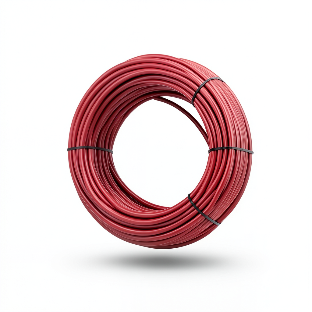 سلك نحاس شعر مرن مقاس 10mm، 450/750V، عزل PVC، أحمر | شركة كابلات جدة