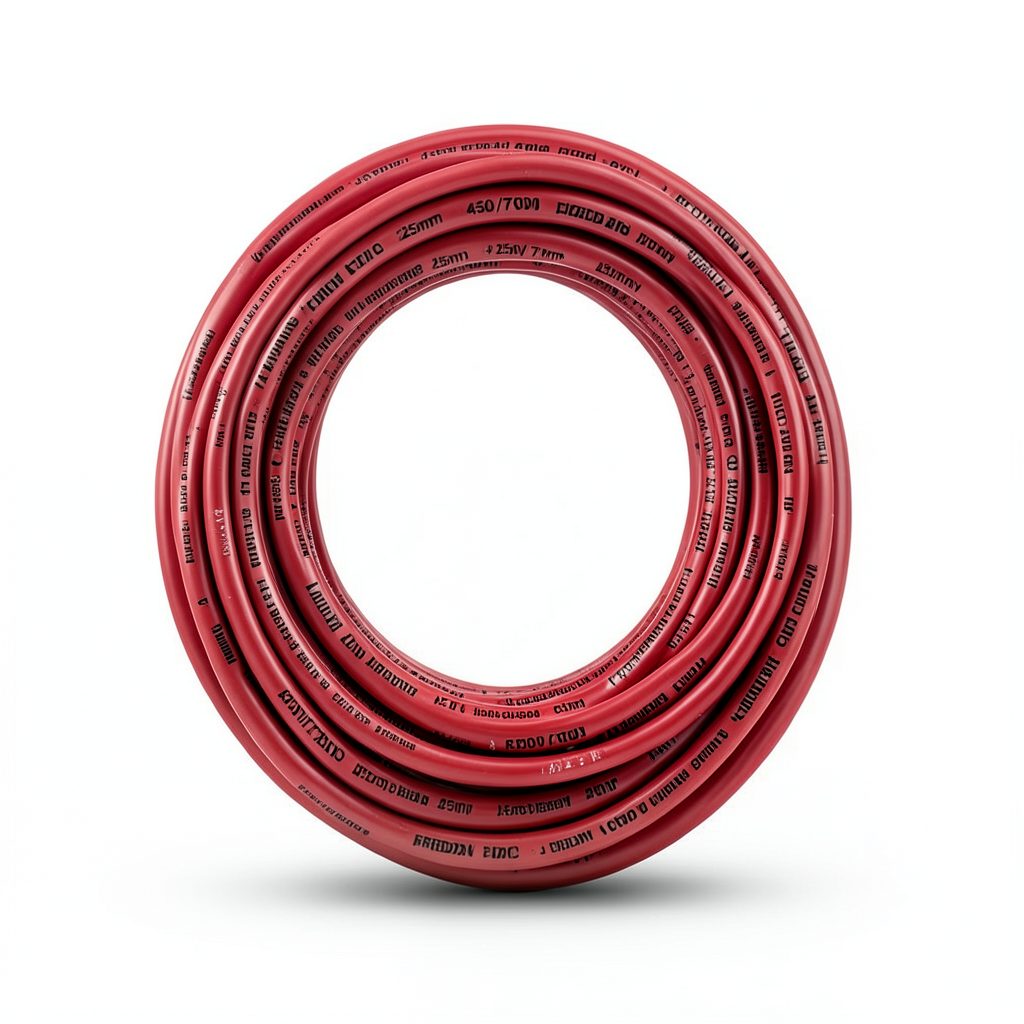 Flexible Copper Electrical Wire 25mm, 450/750V, PVC Insulation, Red | Jeddah Cables Company