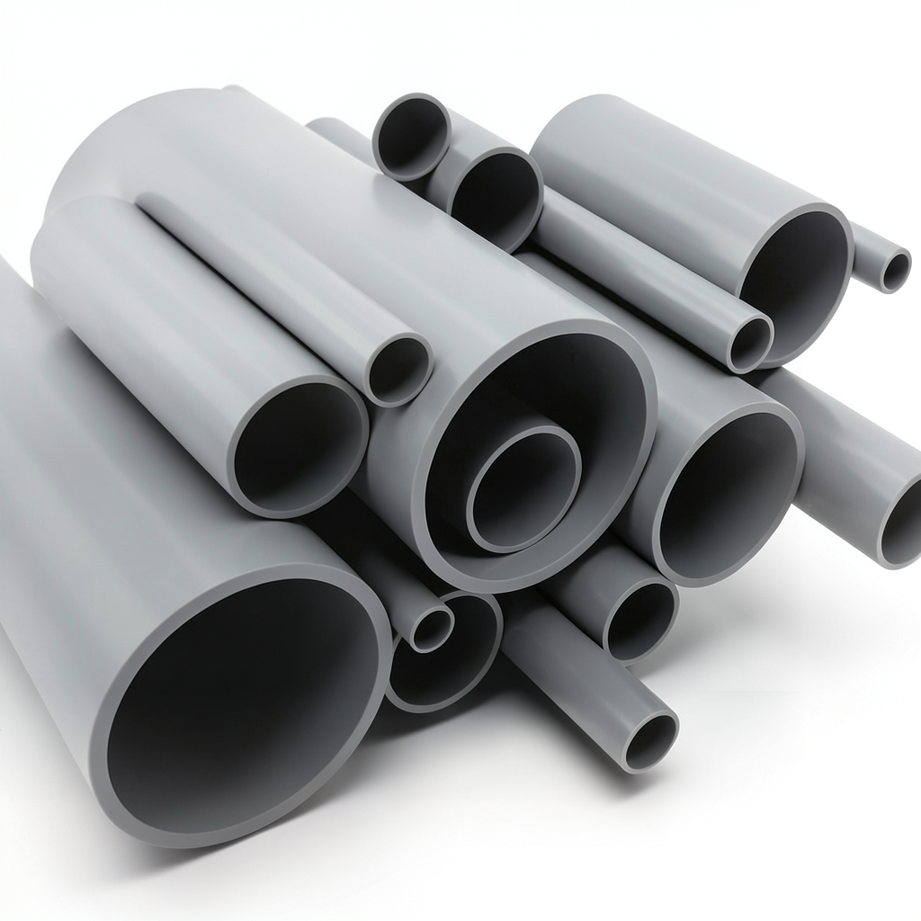 مواسير UPVC جدول 80 مقاس 3/4 إنش سمك 3.91 مم لون رمادي