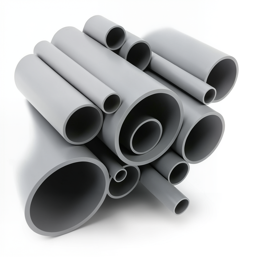 انابيب UPVC جدول 80 مقاس 1 1/4 إنش سمك 4.85 مم لون رمادي