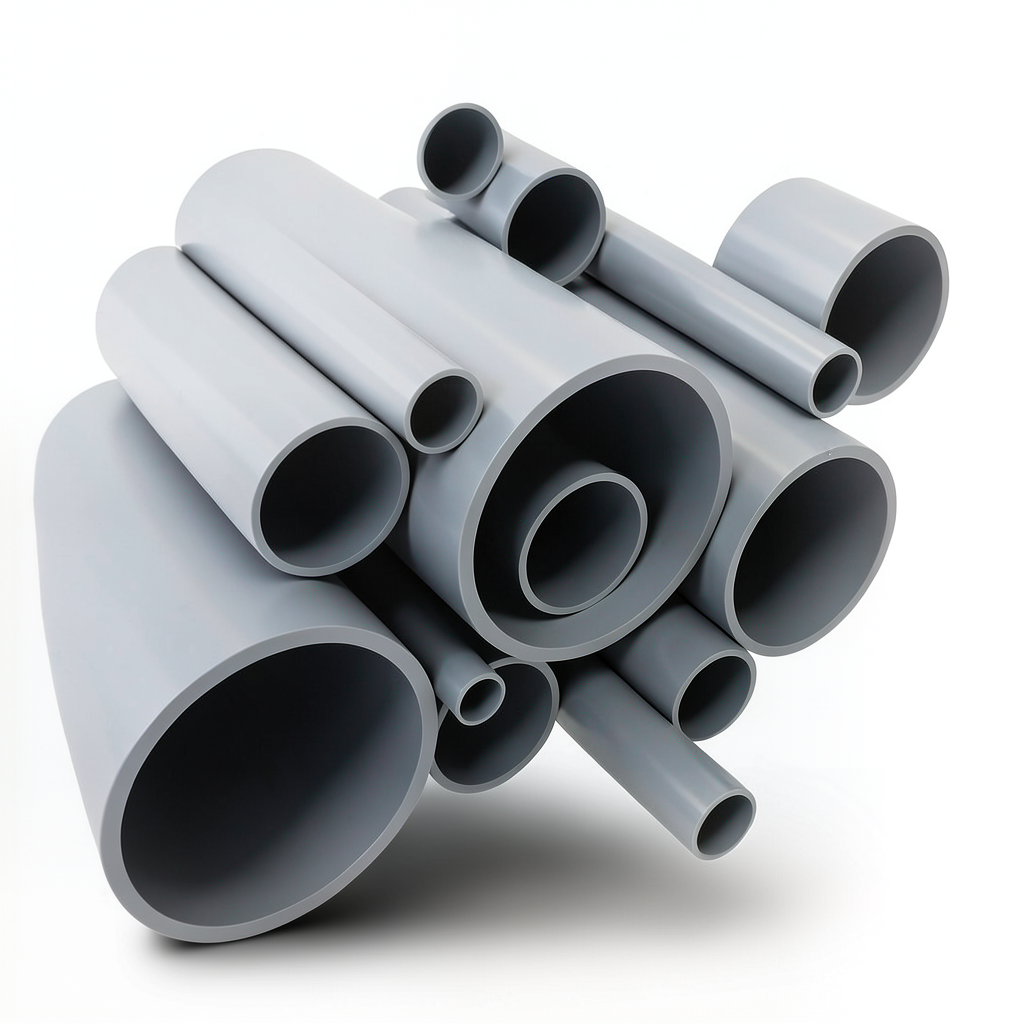 UPVC Pipes Schedule 80 Size 2 1/2 inch Thickness 7.01 mm Gray