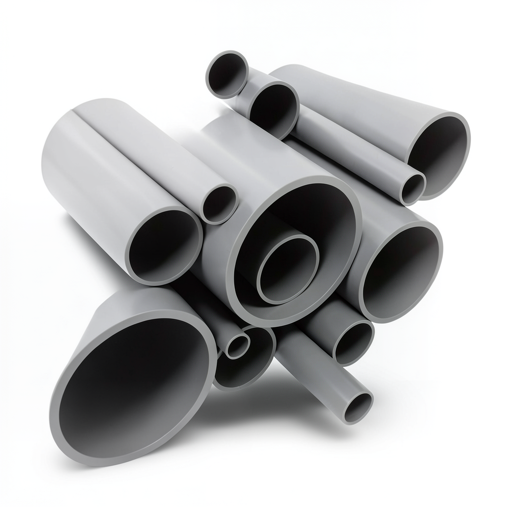 UPVC Pipe Schedule 80 Size 4 inch Thickness 8.56 mm Gray Color