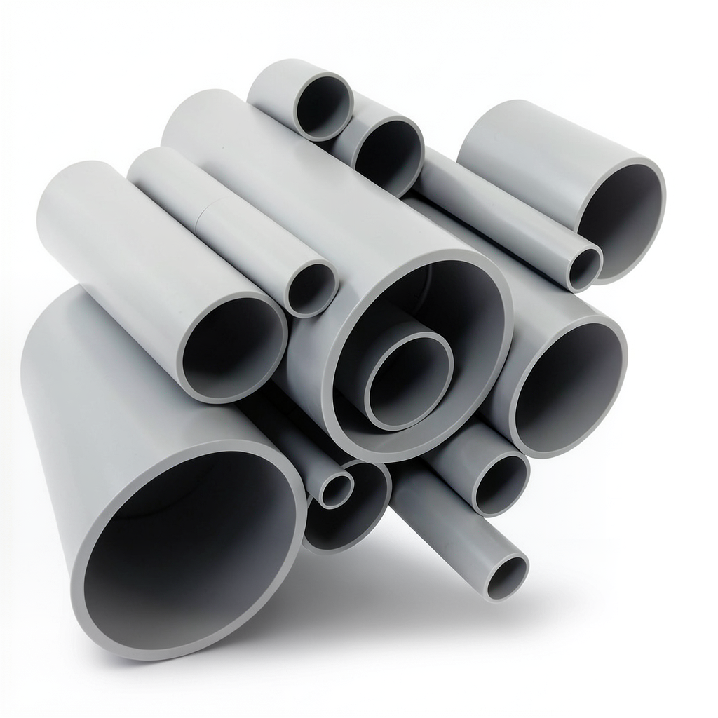 UPVC Pipes Schedule 80 Size 8 inch Thickness 12.7 mm Gray