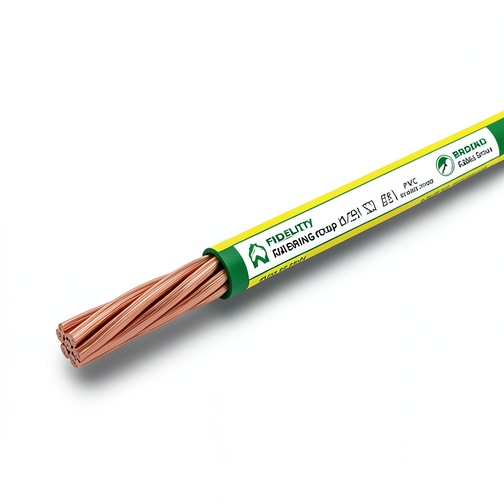 سلك تأريض نحاس مجدول 1.5 mm 450/750 فولت عزل PVC أخضر/أصفر | مجموعة كابلات الرياض