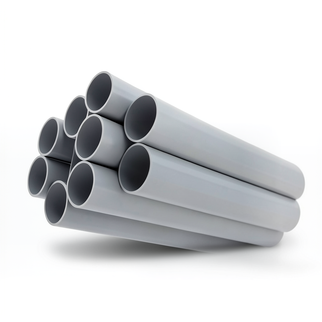 انابيب UPVC مقاس 1 1/4 إنش ضغط 8.6 بار سمك 1.52 مم لون رمادي