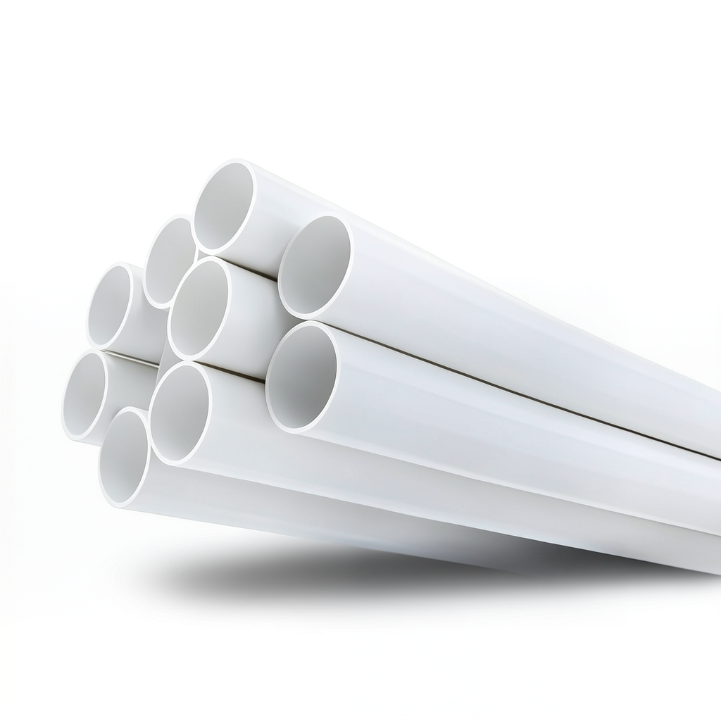 انابيب UPVC ضغط 8.6 بار مقاس 1 1/2 إنش سمك 1.52 مم لون أبيض
