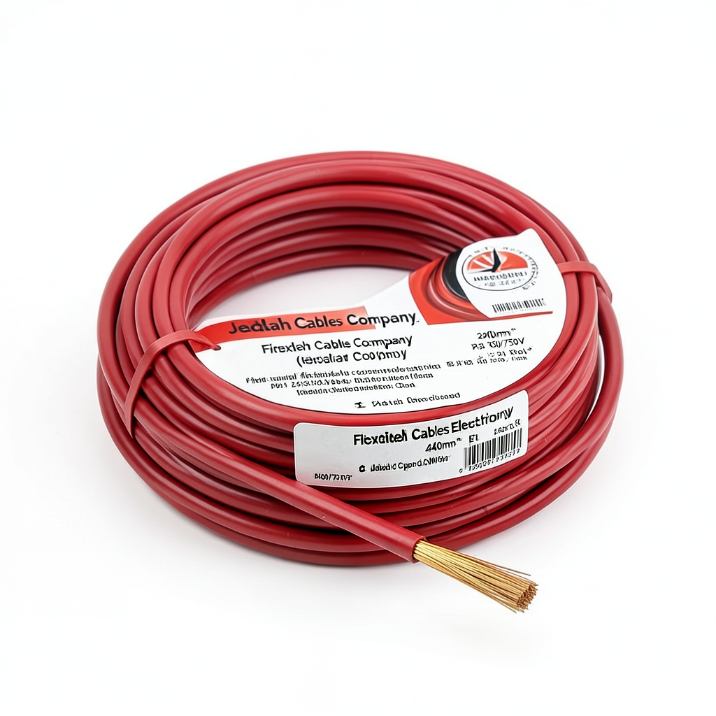 Flexible Copper Electrical Wire 240mm2, 450/750V, PVC Insulation, Red | Jeddah Cables Company