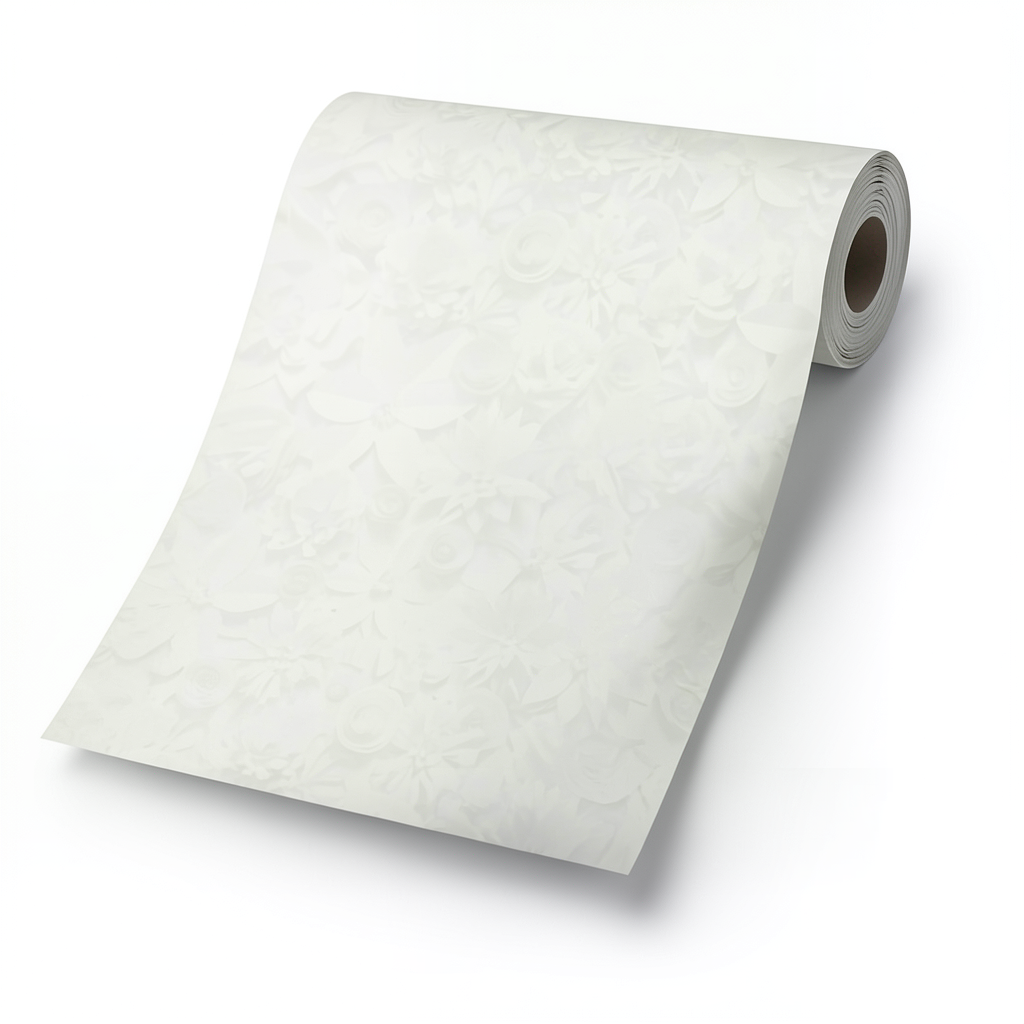 Dutch Floral Wallpaper 10m x 0.53m, Off White, Model 17340