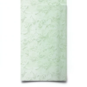 Dutch Floral Wallpaper 10m x 0.53m, Light Green, Model 17341