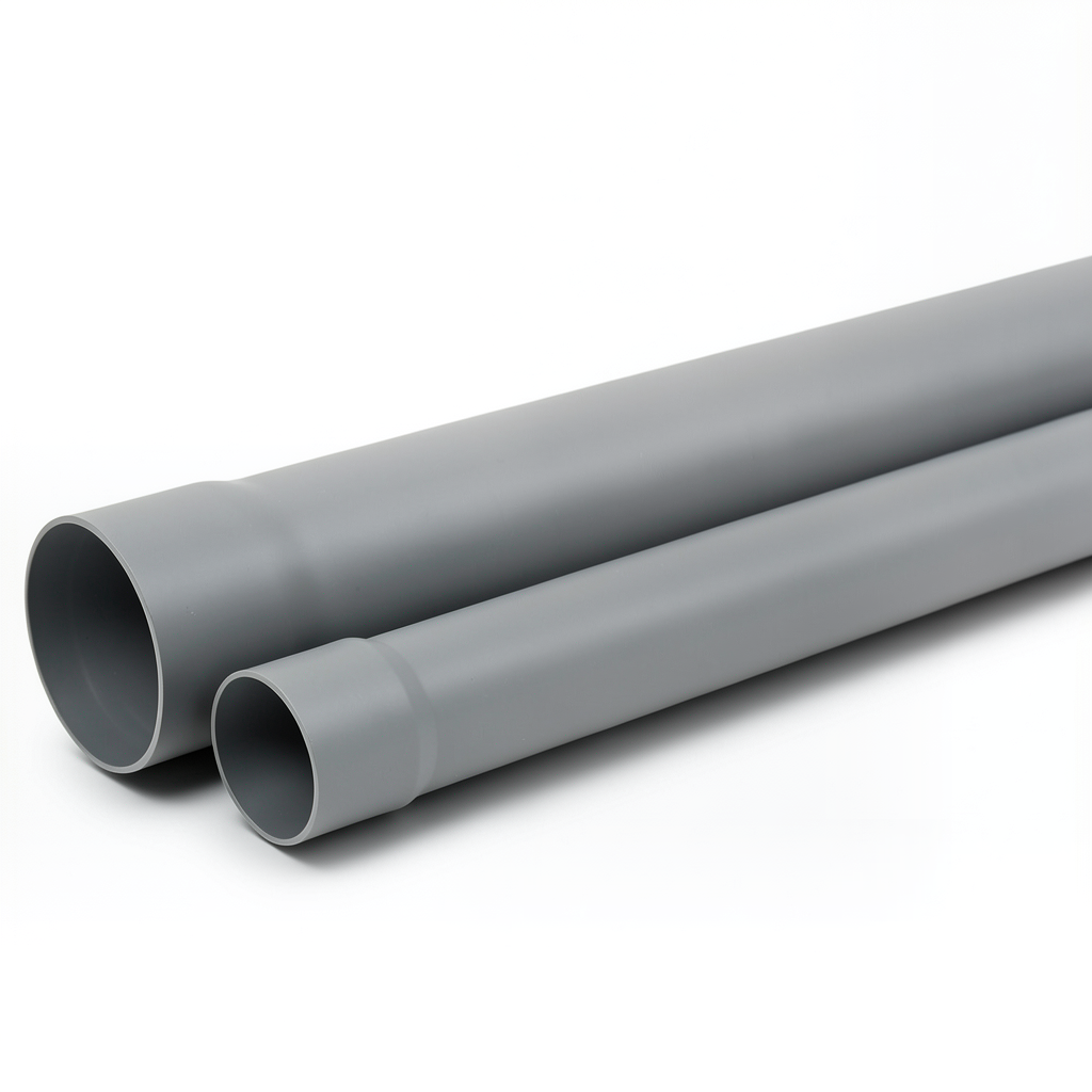 UPVC Plastic Pipe Schedule 80 Size 1 inch Thickness 5.08 mm Gray Color