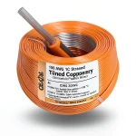سلك مفرد نحاس مجدول 10 AWG مطلي قصدير، عزل PVC +105°C، 1000 فولت، برتقالي، طول 2500 قدم | شركة كابلات الشرقية للصناعة