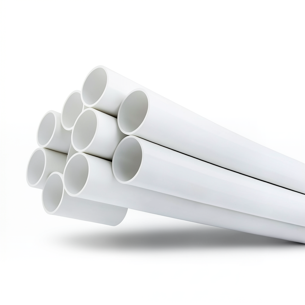 انابيب UPVC جدول 40 مقاس 8 إنش سمك 8.18 مم لون أبيض