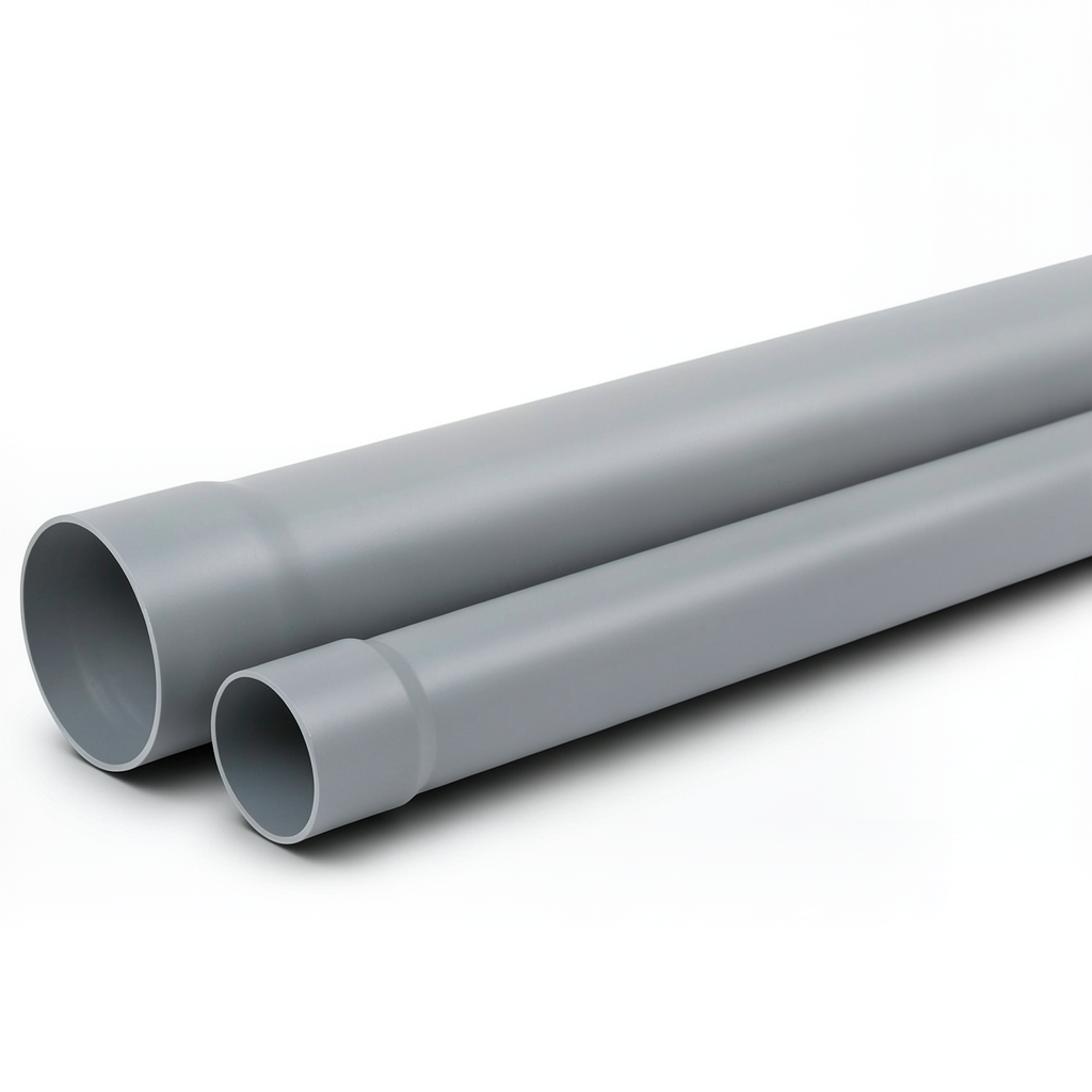 UPVC Plastic Pipe Schedule 80 Size 1 1/2 inch Thickness 5.69 mm Gray Color