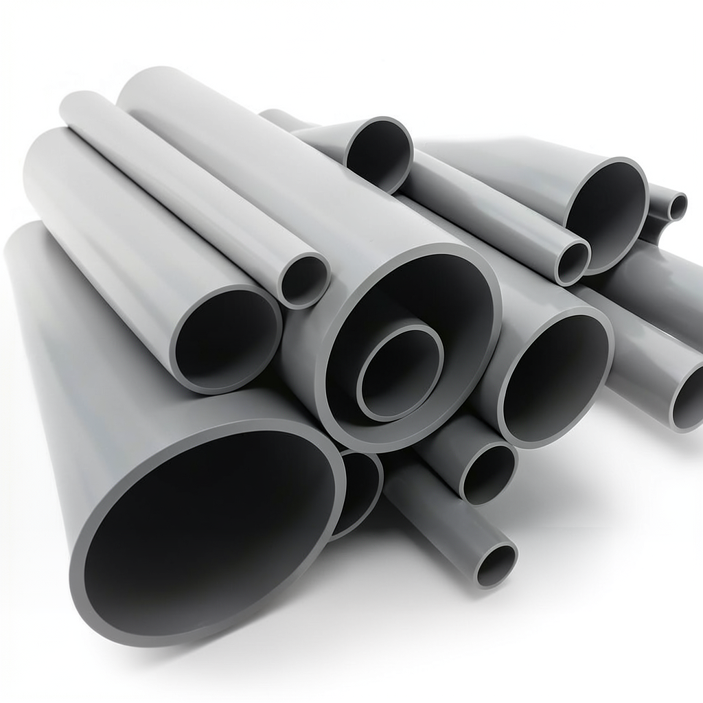 انابيب UPVC جدول 80 مقاس 1/2 إنش سمك 3.73 مم لون رمادي