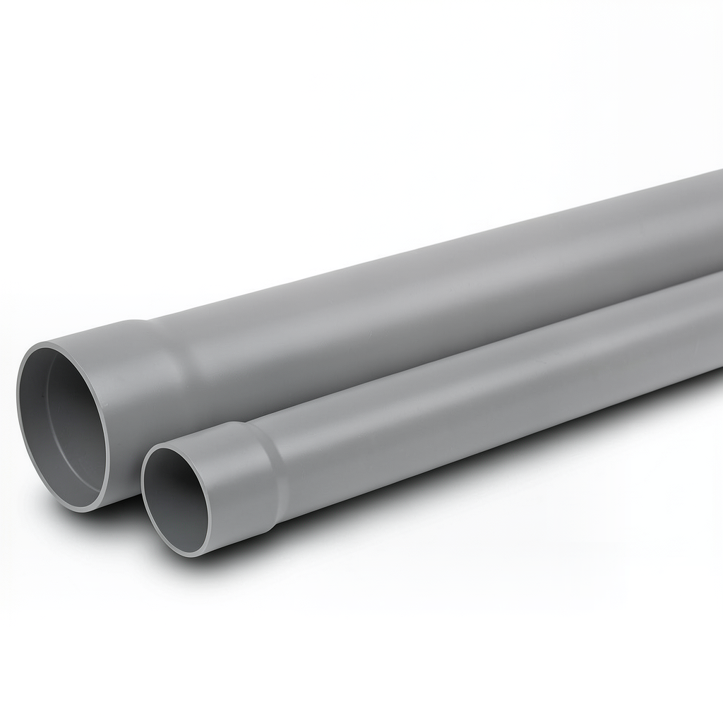 أنابيب UPVC جدول 80 مقاس 3 إنش سمك 8.53 مم لون رمادي