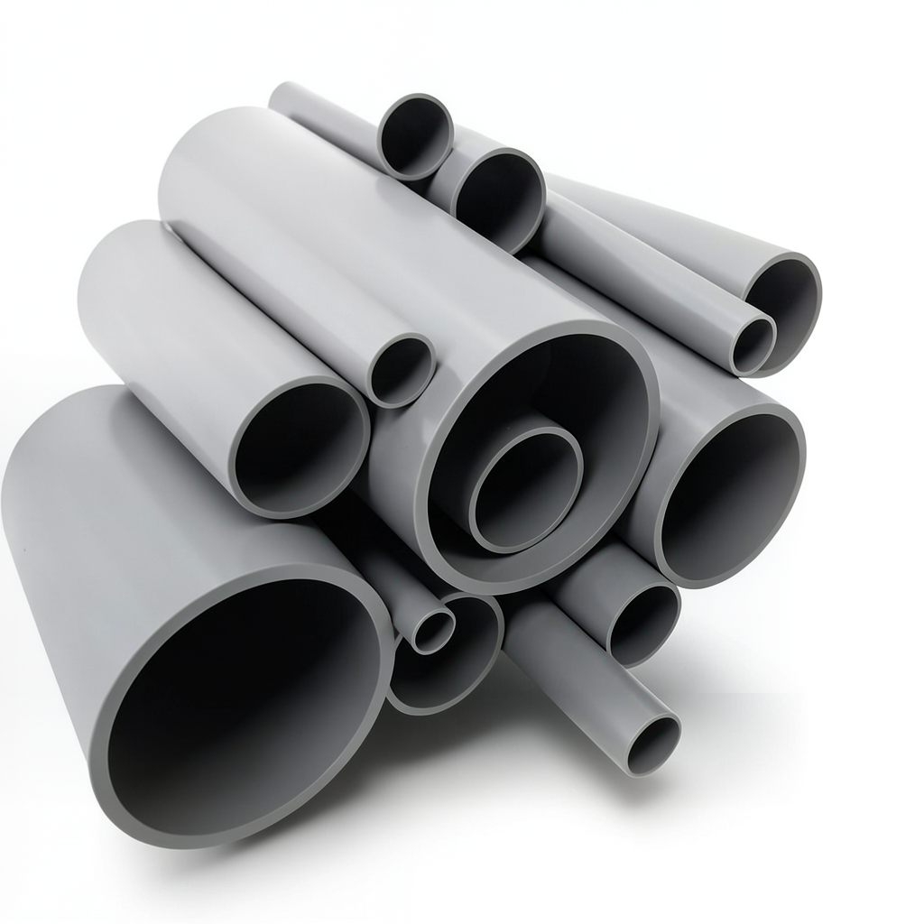 انابيب UPVC جدول 80 مقاس 1 1/4 إنش سمك 4.85 مم لون رمادي