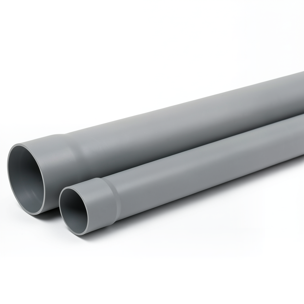 أنابيب بلاستيك UPVC مقاس 2 إنش ضغط اسمي 160 psi سماكة 2.82 ملم لون رمادي