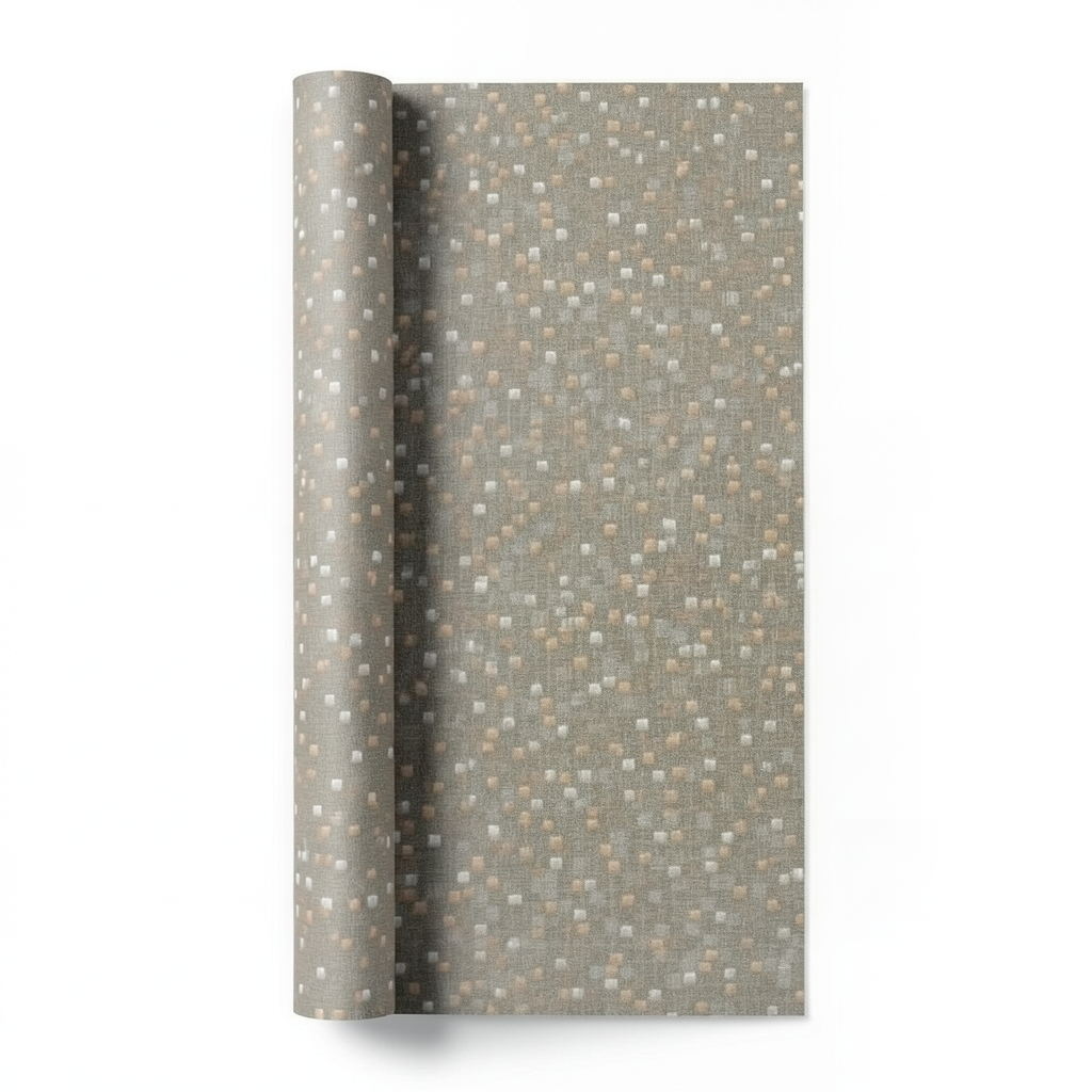 Patterned Wallpaper Dark Beige 10m x 0.73m, Model 45133
