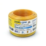سلك امريكي 2/0 AWG نحاس مجدول معزول PVC 105°C أصفر 600 فولت طول 500 قدم | شركة كابلات الشرقية للصناعة