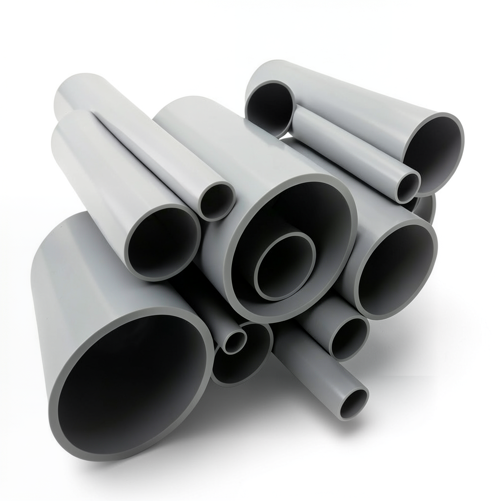 أنابيب UPVC جدول 80 مقاس 2 1/2 إنش سمك 7.01 مم لون رمادي