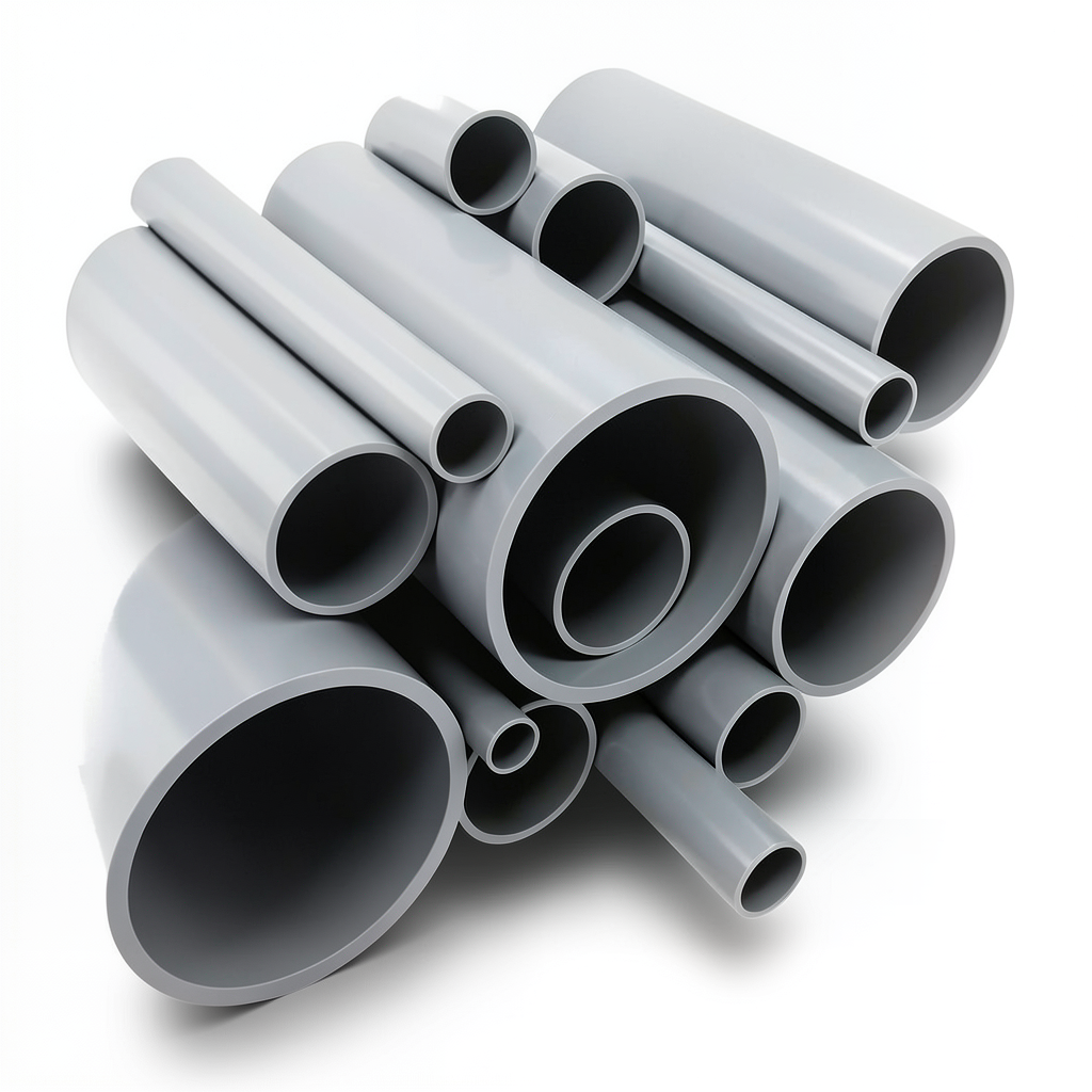 أنابيب UPVC جدول 80 مقاس 3 إنش سمك 7.62 مم لون رمادي