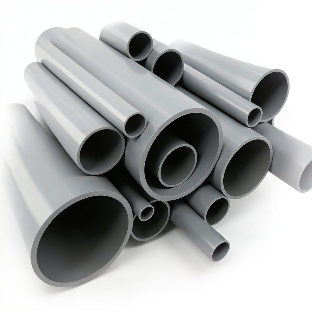 أنابيب UPVC جدول 80 مقاس 6 إنش سمك 10.97 مم لون رمادي