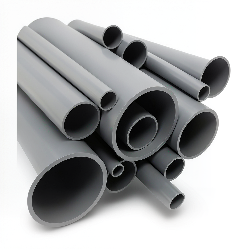 UPVC Pipes Schedule 80 Size 8 inch Thickness 12.7 mm Gray