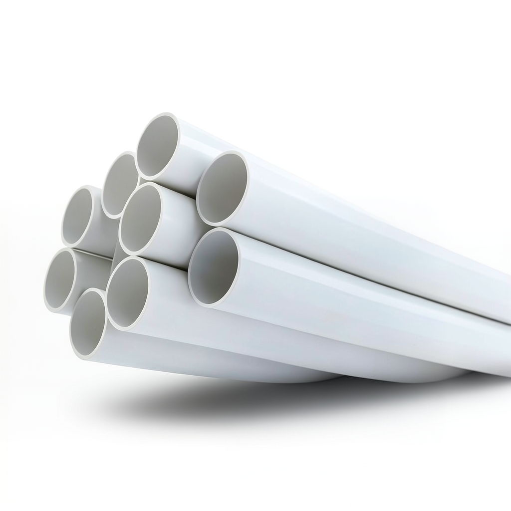 انابيب UPVC ضغط 6.9 بار مقاس 8 إنش سمك 5.33 مم لون أبيض