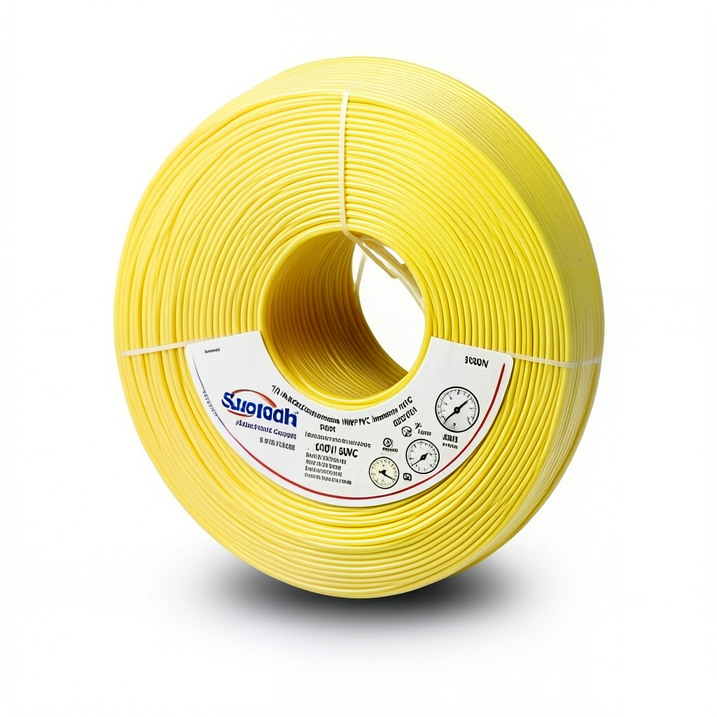 سلك امريكي نحاس مجدول 1/0 AWG معزول PVC 105°C أصفر 600 فولت 500 قدم | شركة كابلات الشرقية للصناعة