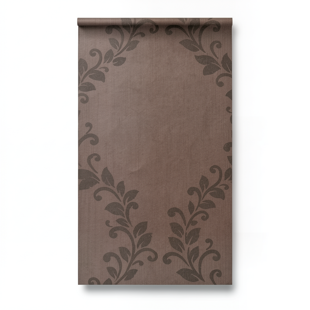 Classic Wallpaper Length 10m, Width 0.73m, Brown Color, Model 305026