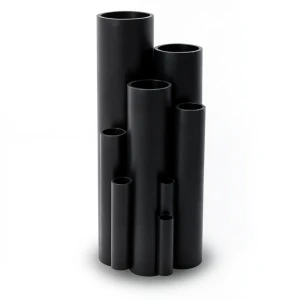 أنابيب بلاستيك HDPE ضغط 6.3 بار PE 100 قطر خارجي 200 mm سمك 7.7 mm لون أسود