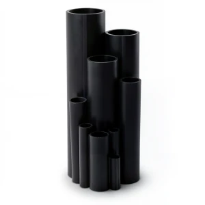 انابيب بلاستيك HDPE ضغط 6.3 بار PE 100 مقاس 225 ملم سمك 8.6 ملم لون اسود