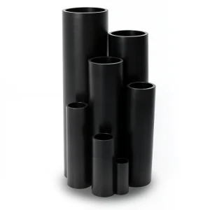 انابيب بلاستيك HDPE ضغط 6.3 بار PE 100 مقاس 280 مم سمك 10.7 مم لون اسود