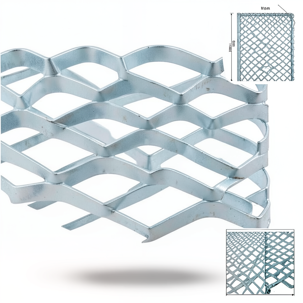 Galvanized Steel Expanded Metal Mesh Thickness 2.3 mm Width 2.44 m Length 4 m