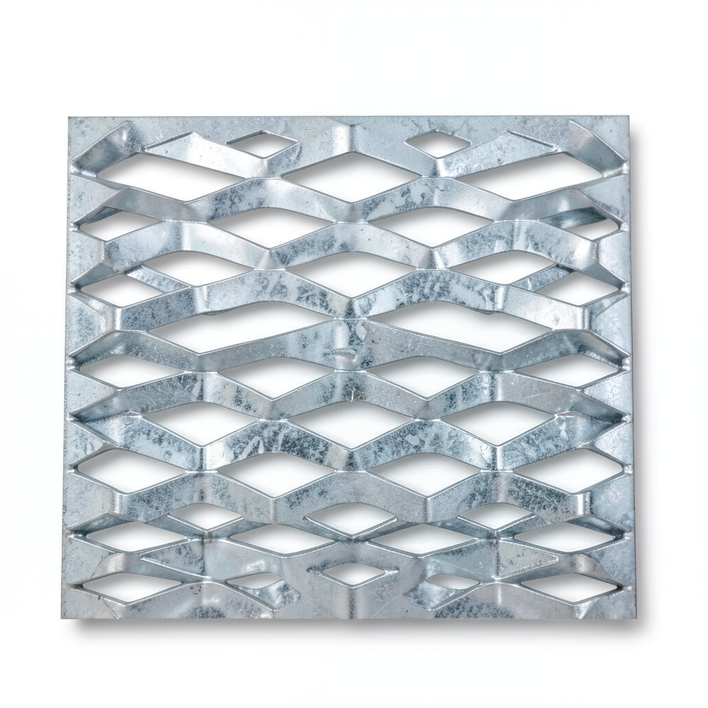 Galvanized Steel Expanded Metal Mesh Thickness 2.3 mm Width 2.44 m Length 1 m