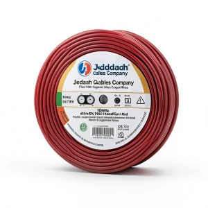 لفة سلك نحاس كهربائي مرن 16mm2، 450/750V، عزل PVC، أحمر | شركة كابلات جدة
