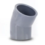 كوع UPVC زاوية 45° مقاس 1 إنش لون رمادي