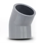 كوع UPVC زاوية 45° مقاس 1/2 إنش لون رمادي