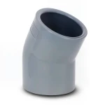 كوع UPVC زاوية 45° مقاس 1 إنش لون رمادي