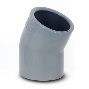 كوع UPVC زاوية 45° مقاس 1 إنش لون رمادي